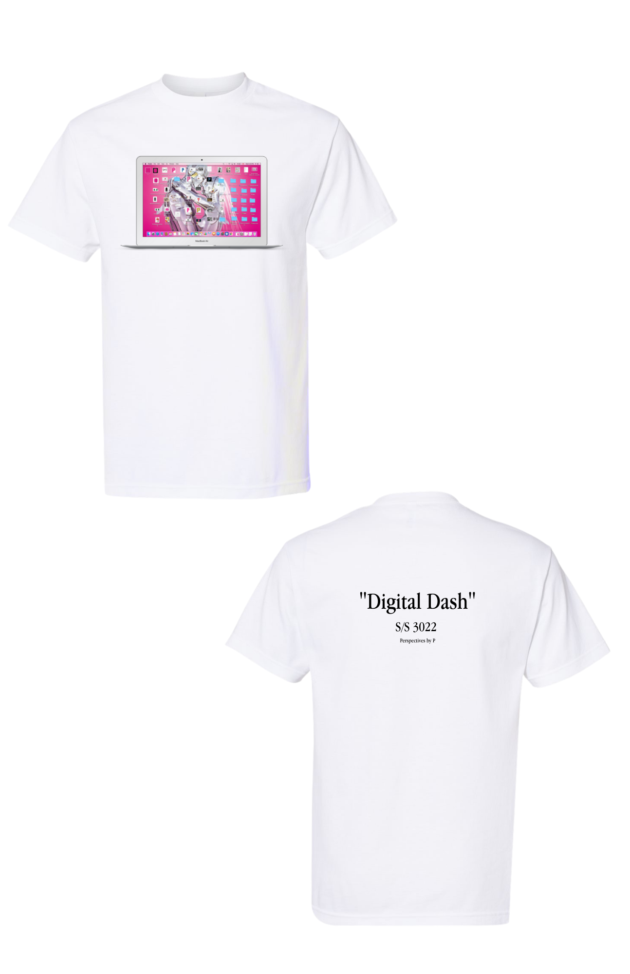 Digital Dash White T-Shirt